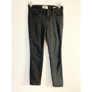 Frame Le Skinny de Jeanne Crop Black Denim Mid Rise Skinny Cropped Jeans Size 25